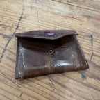 Vintage Crocodile-Embossed Leather Coin Purse