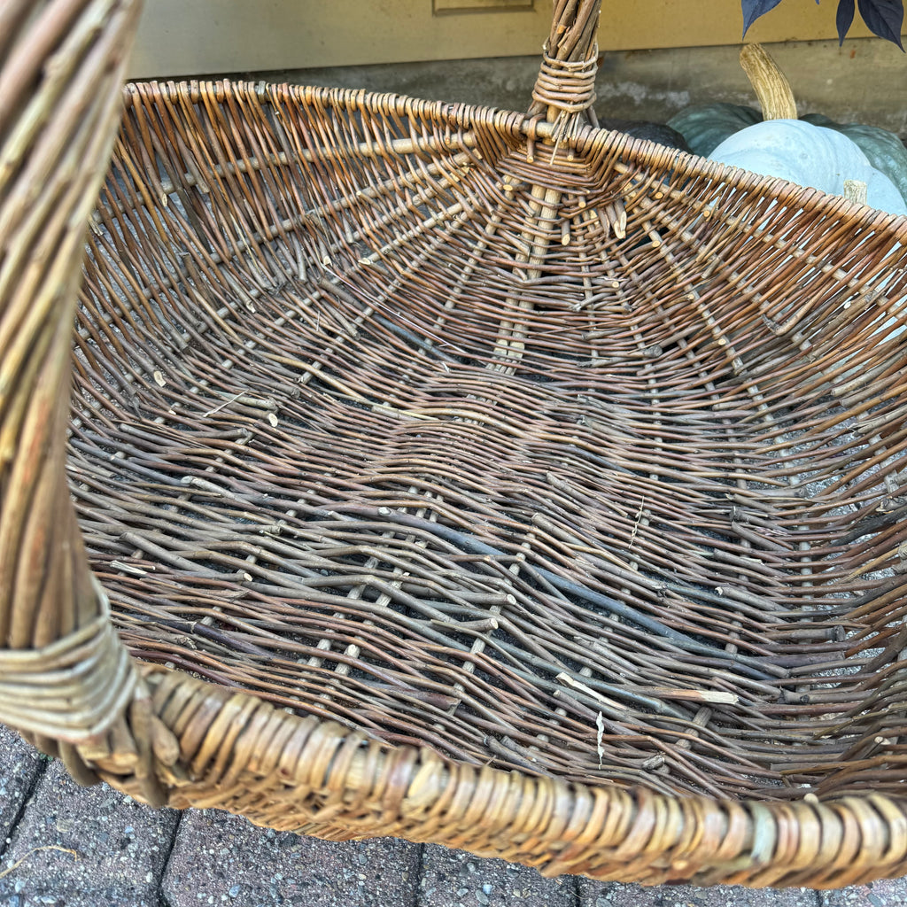Vintage Wicker Farm Basket