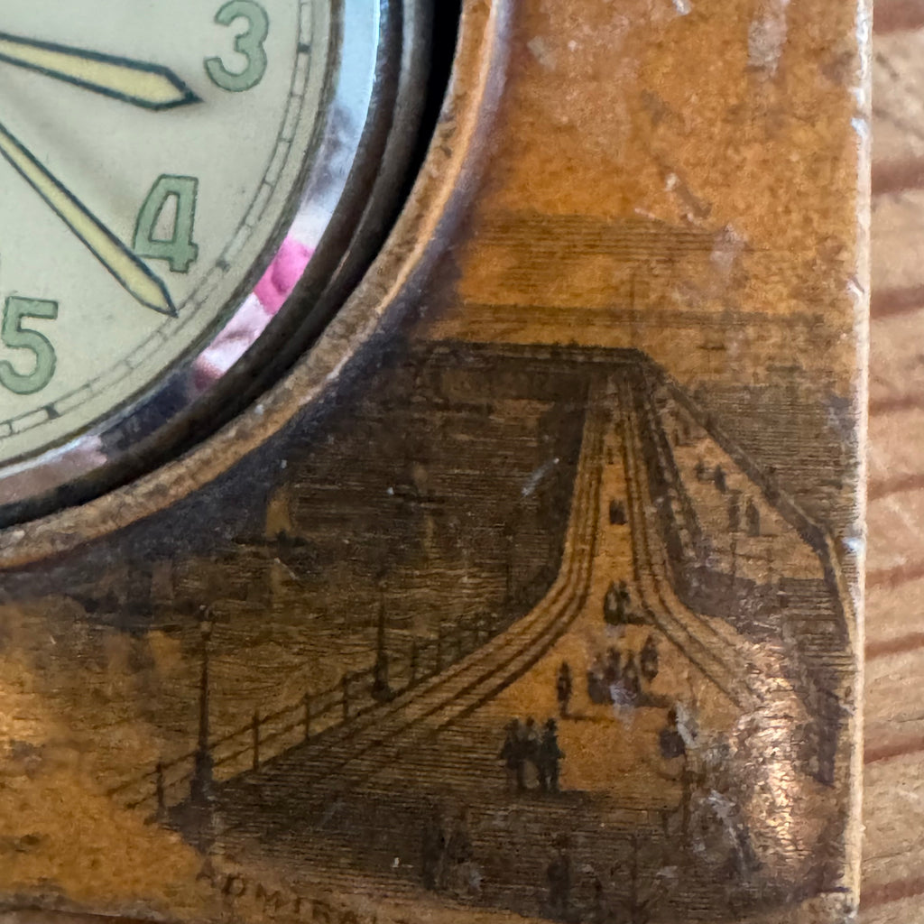 English Dover Scenes Travel Clock with Oris Movement