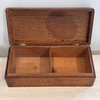 Vintage Carved Oak Heraldic Box