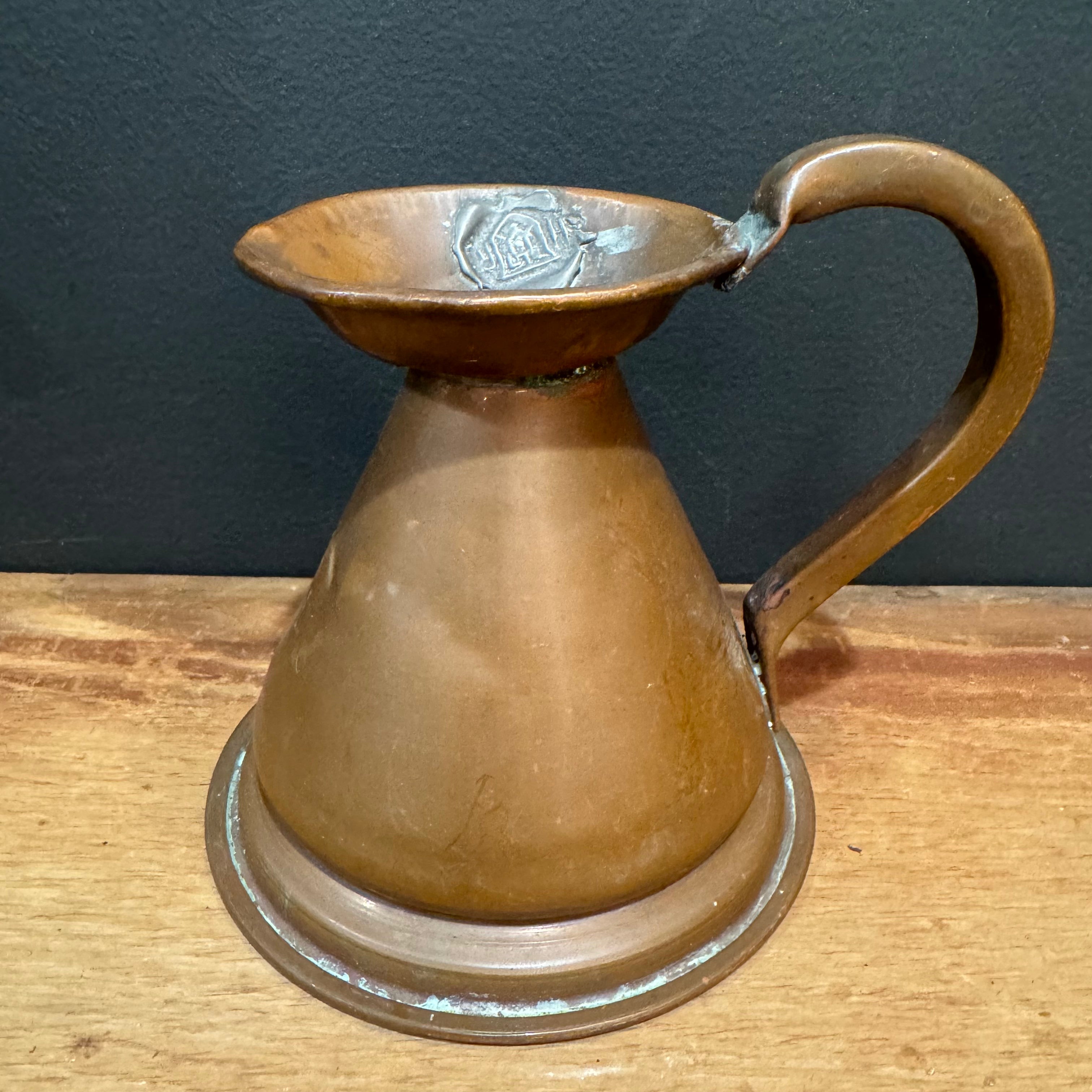 English Copper “1 Gill” Haystack Measure