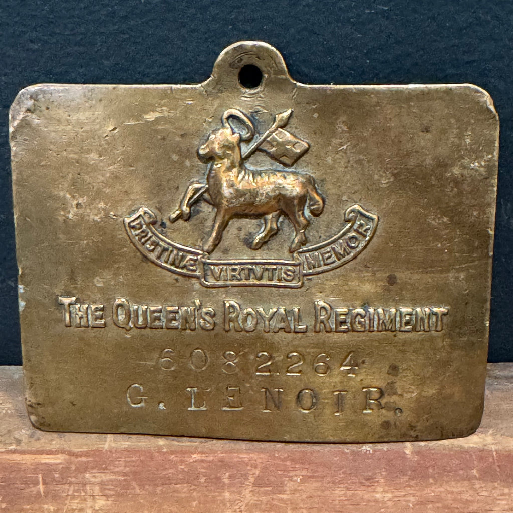 British Military Brass Duty Plaque – Queen’s Royal Regiment