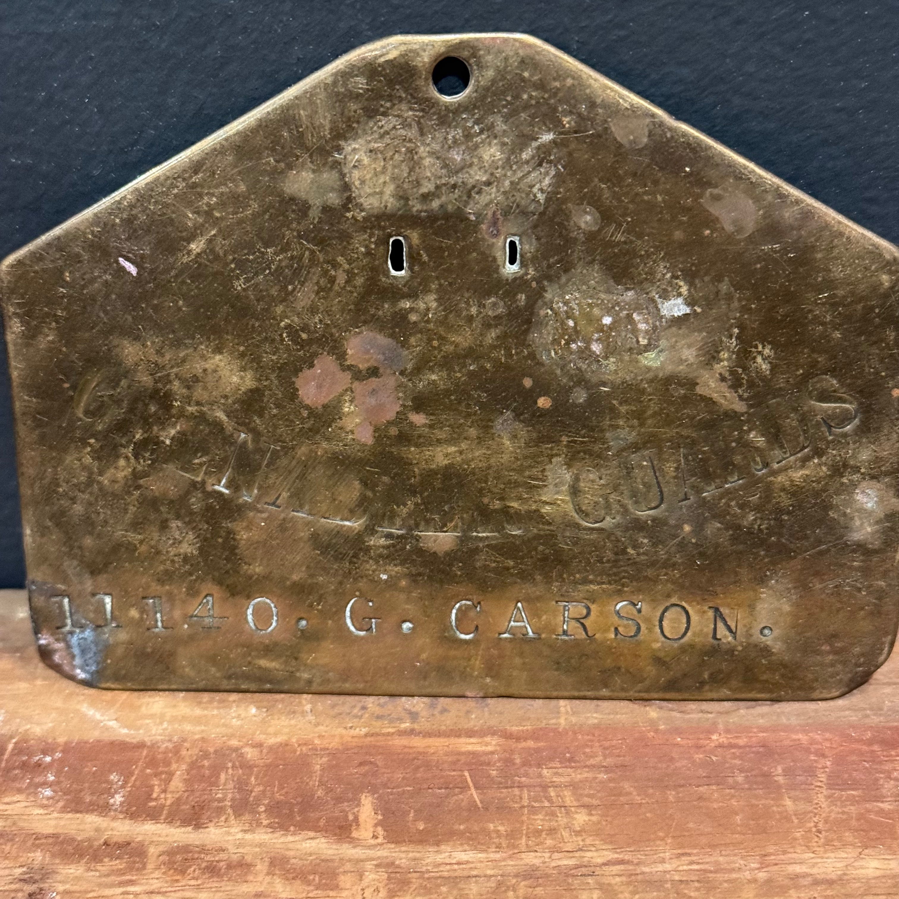 WWI Grenadier Guards “Duty” Brass Plaque