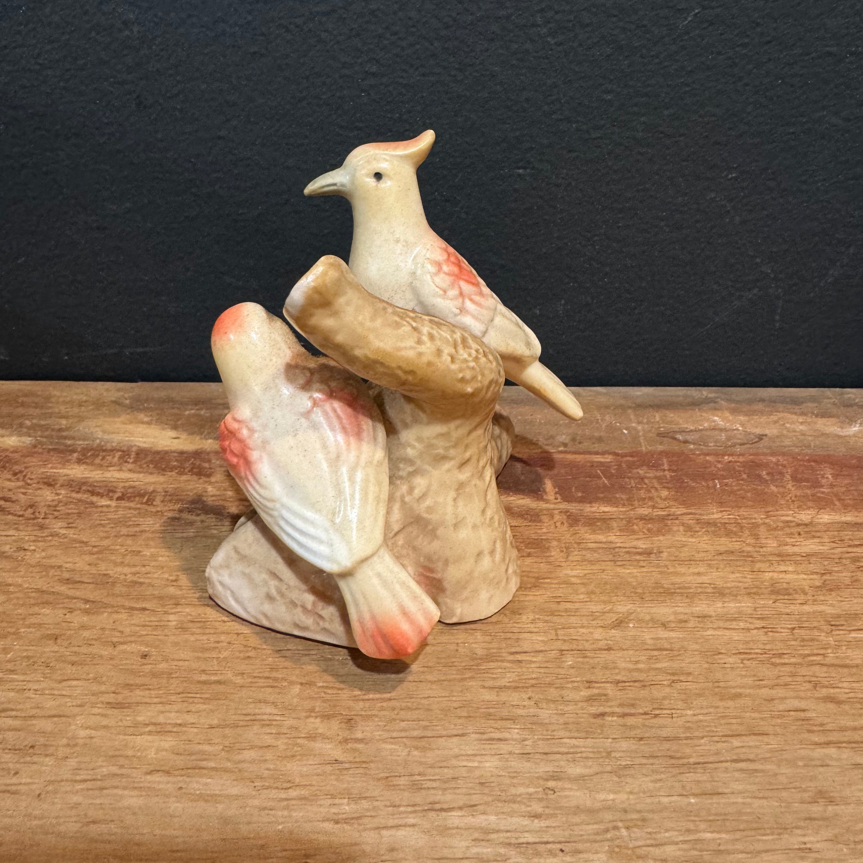 Vintage Ceramic Bird Pair on Branch