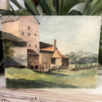 English Countryside Mill Oil Painting