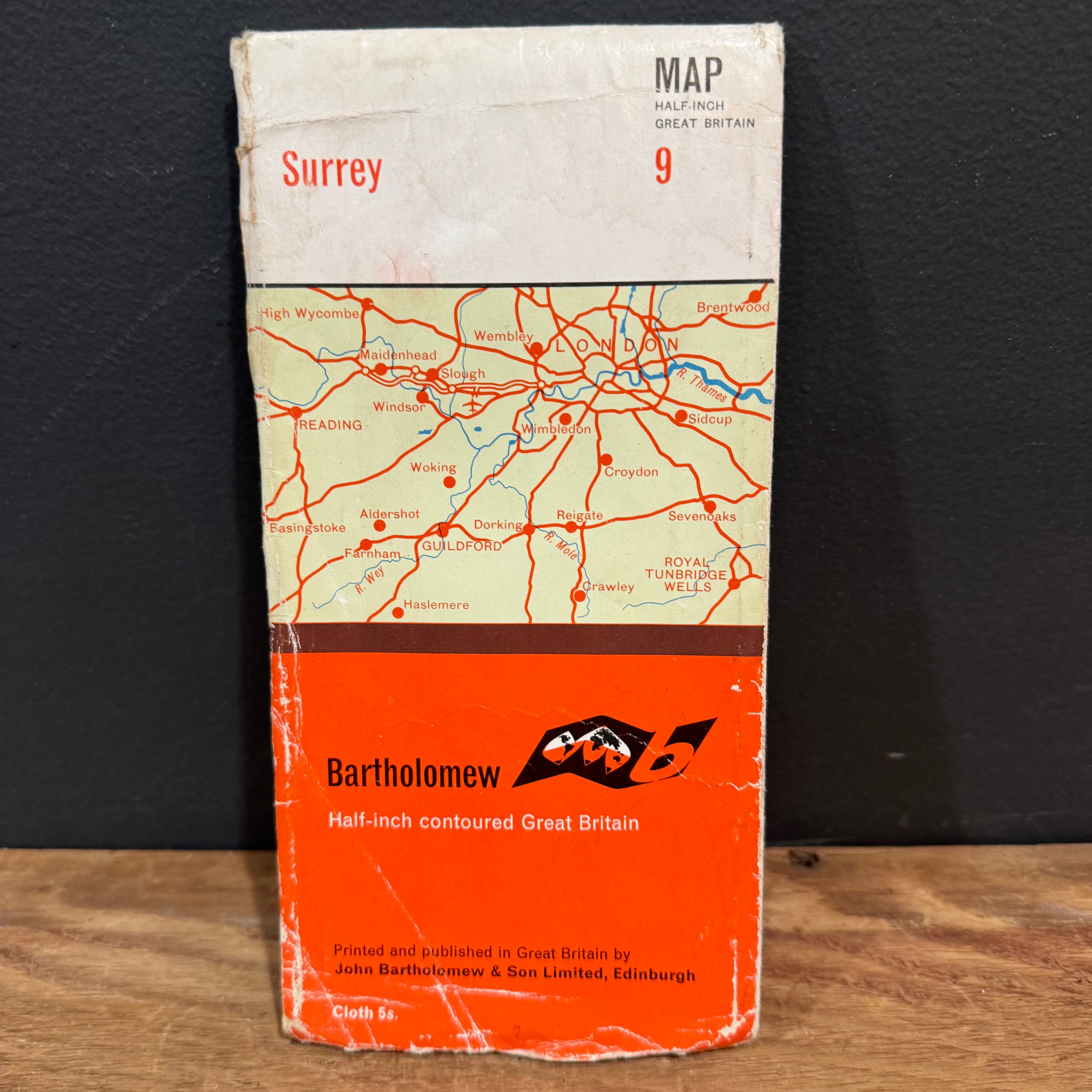 Bartholomew's Contoured Map Orange Cover