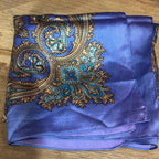 Vintage Paisley Silk Scarf from England