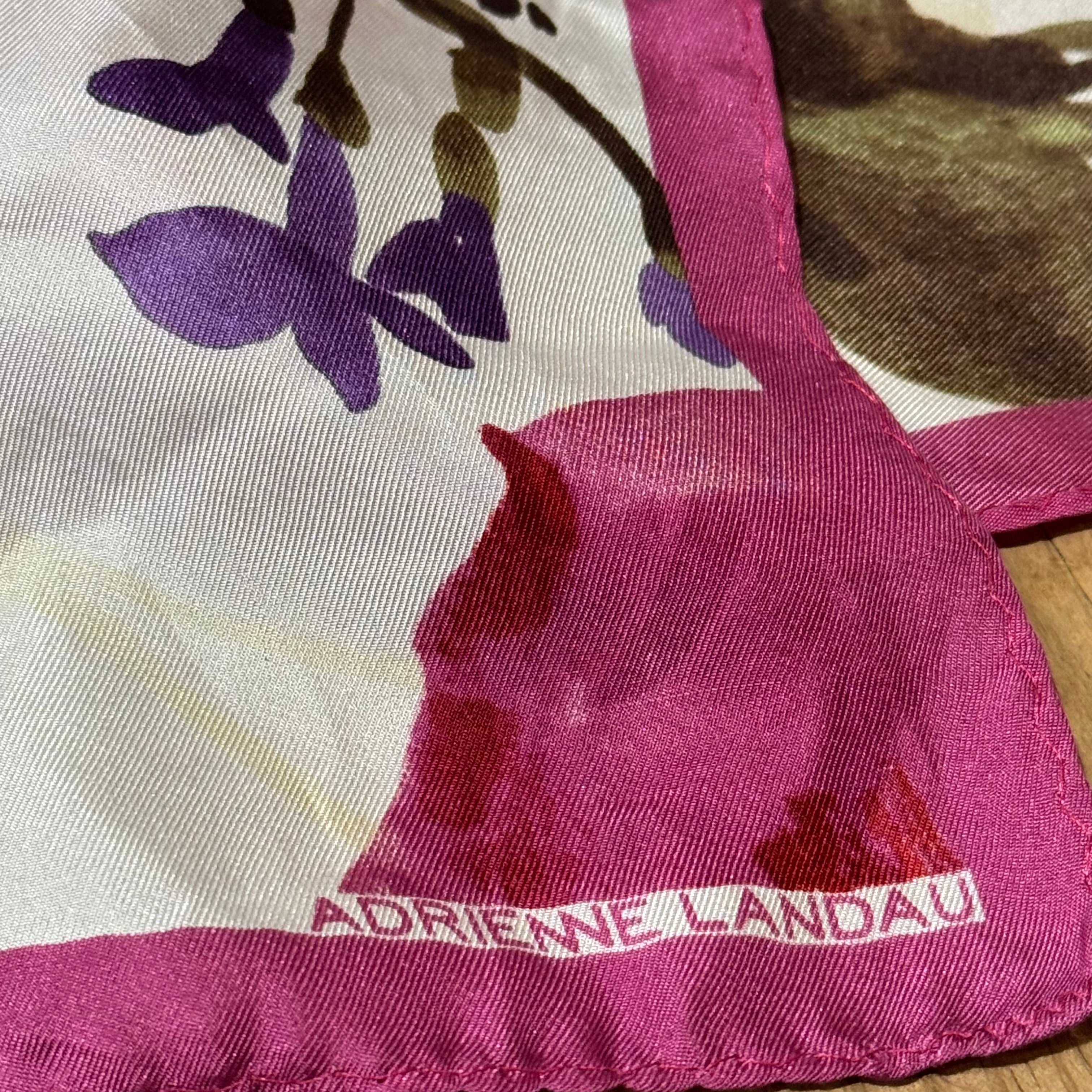 Adrienne Landau Floral Silk Oblong Scarf