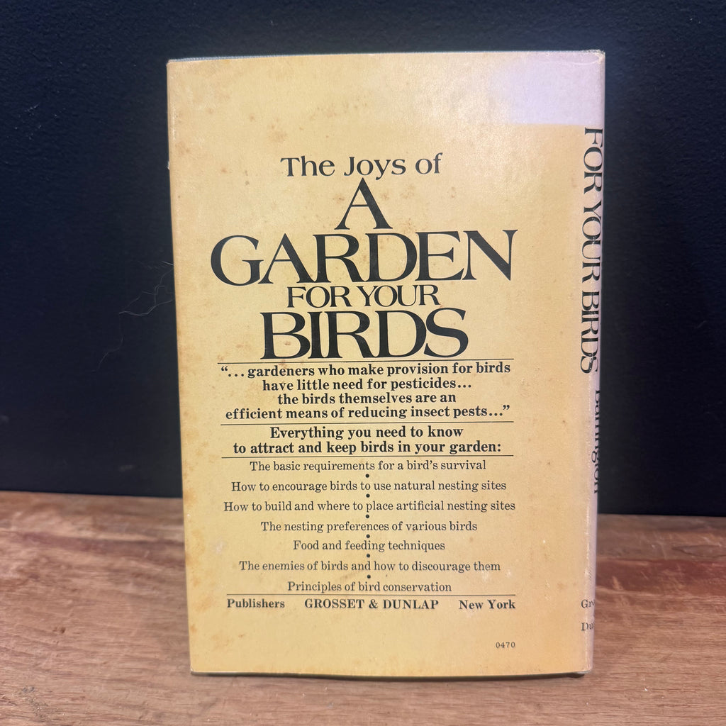 Vintage “The Joys of a Garden for Your Birds” Book