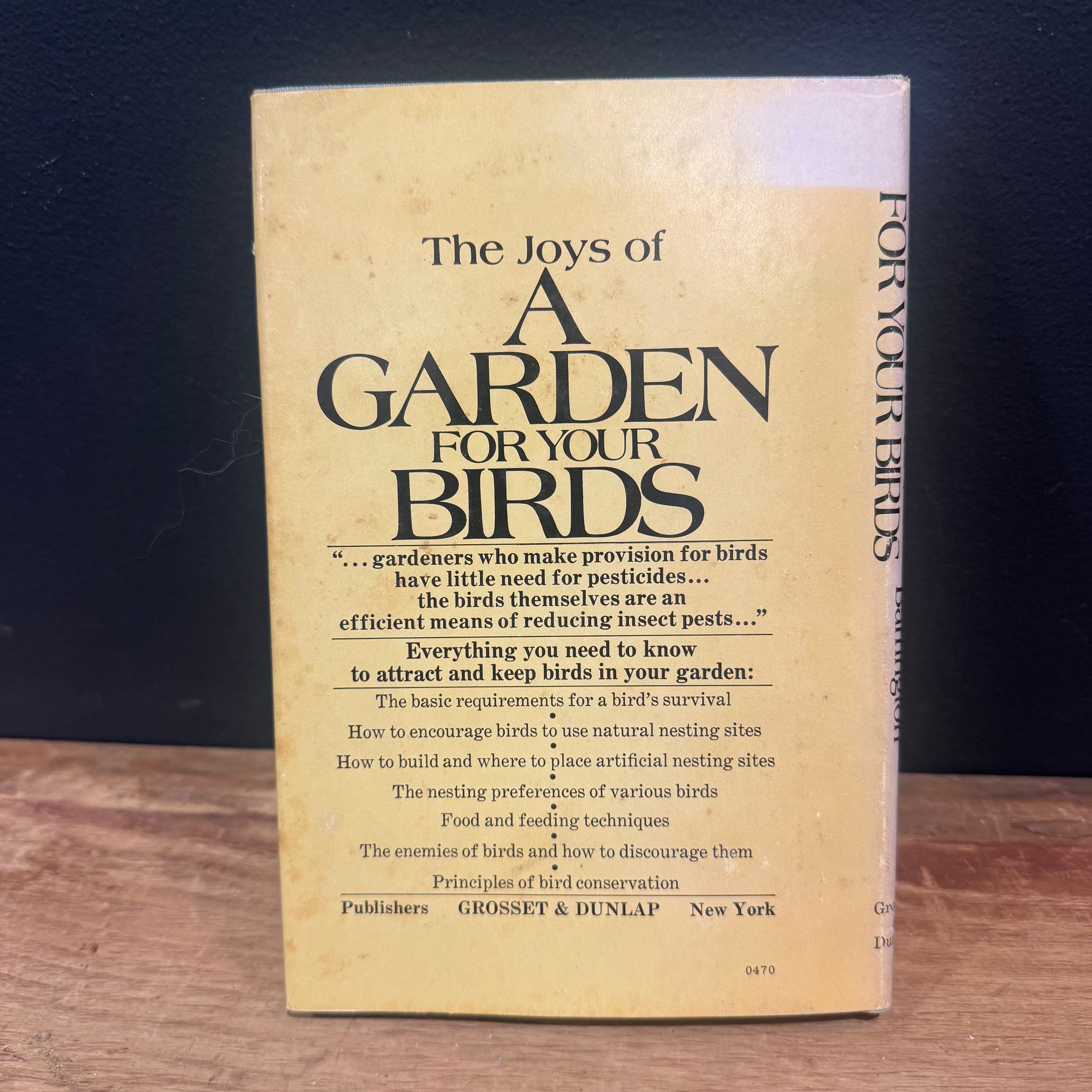 Vintage “The Joys of a Garden for Your Birds” Book