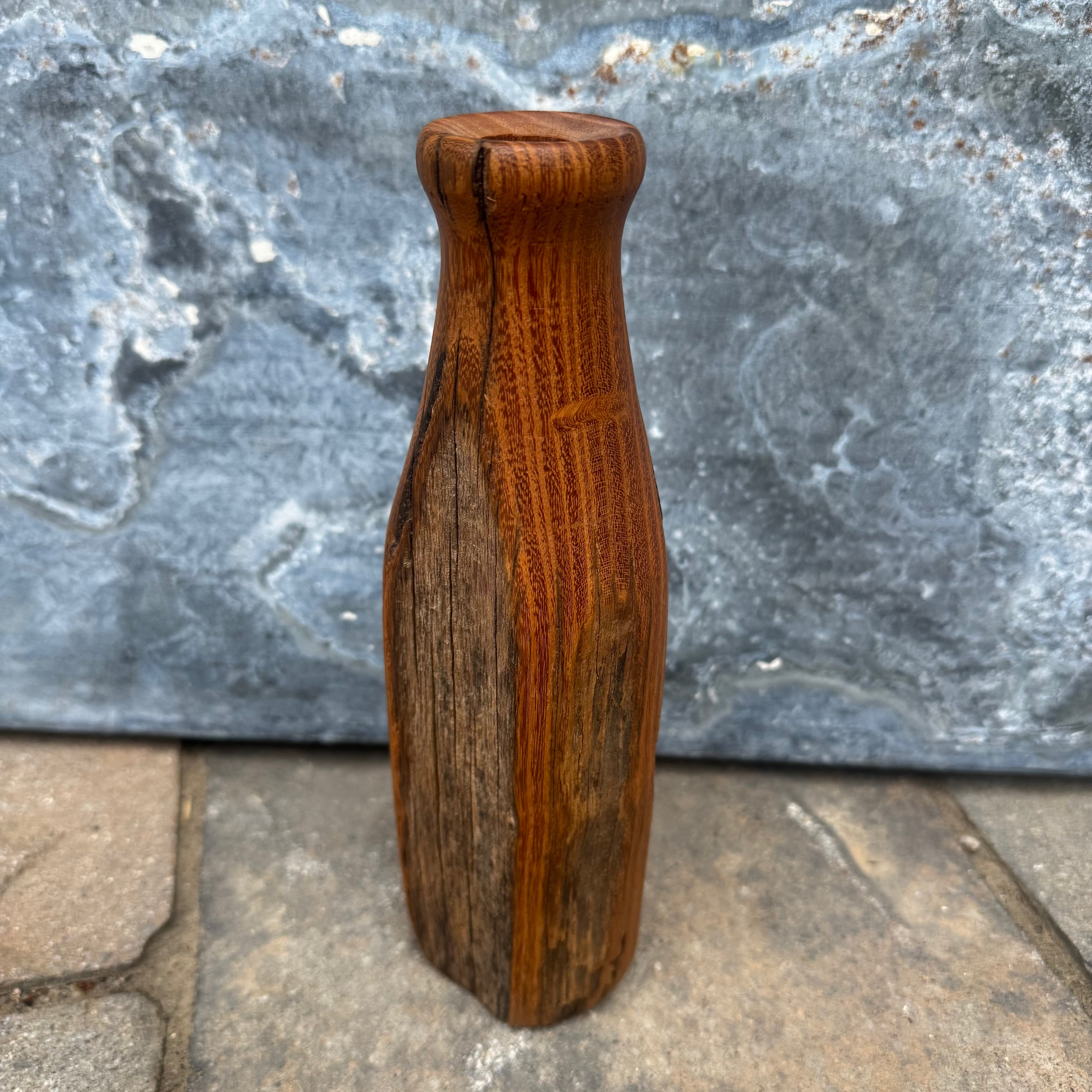 Reclaimed Wood Sculptural Bud Vase