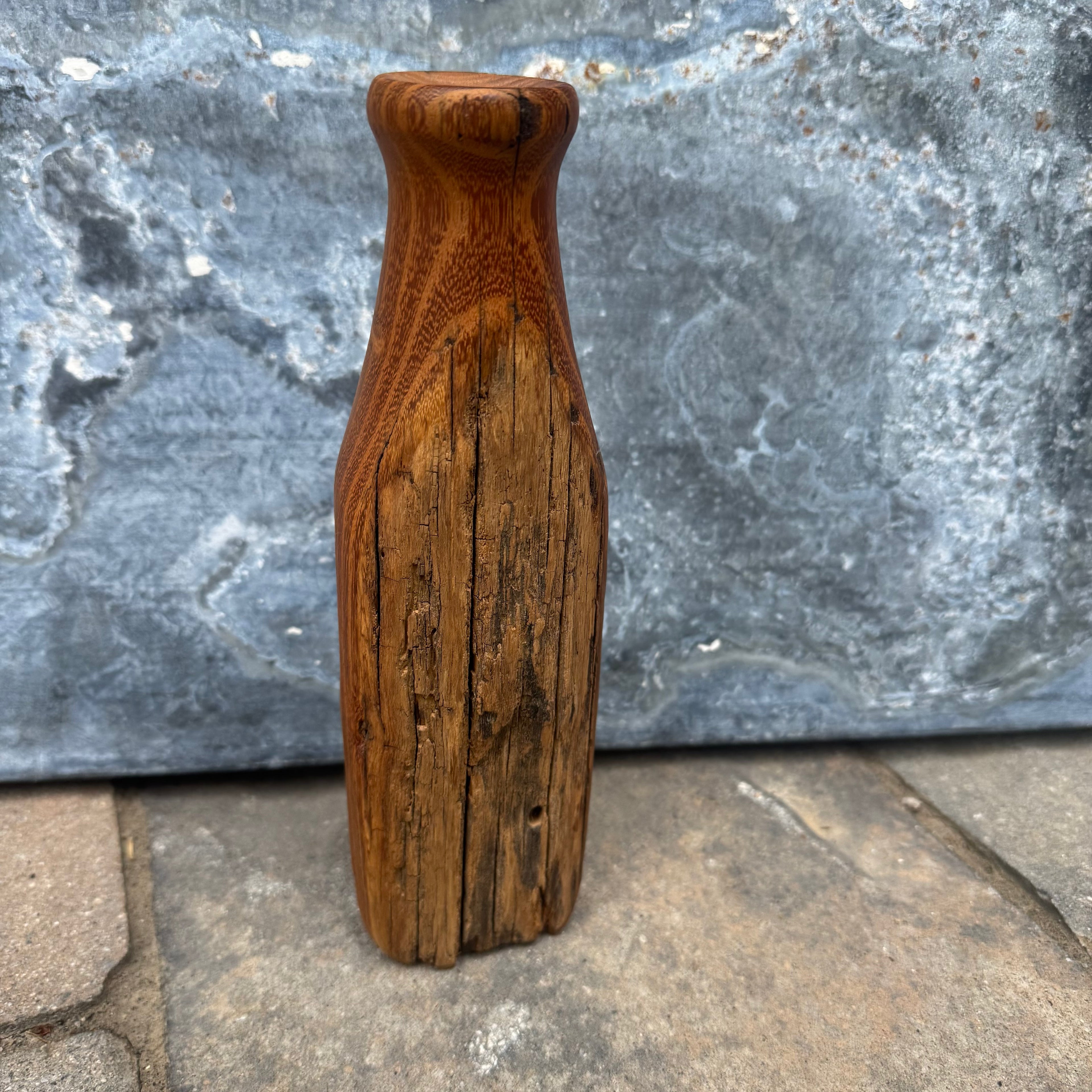 Reclaimed Wood Sculptural Bud Vase