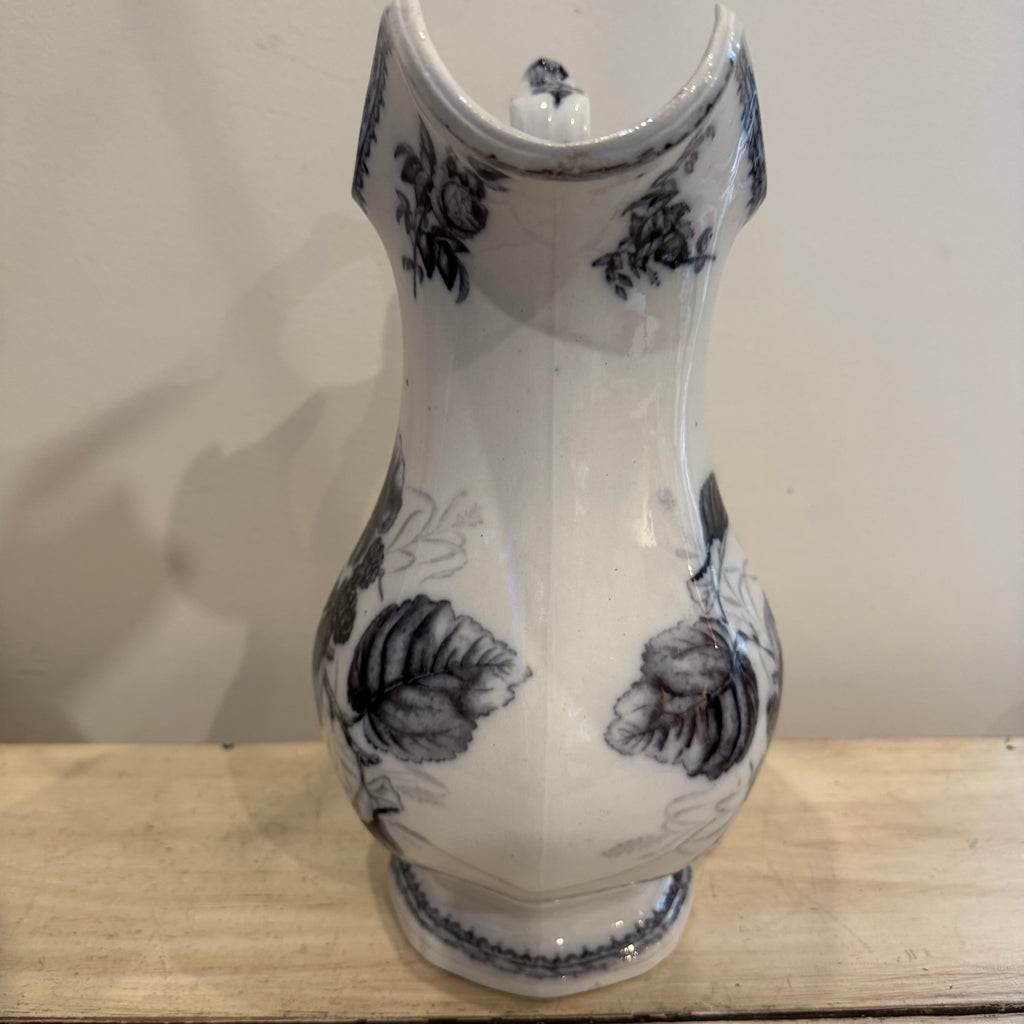 English Mulberry Transferware Pitcher