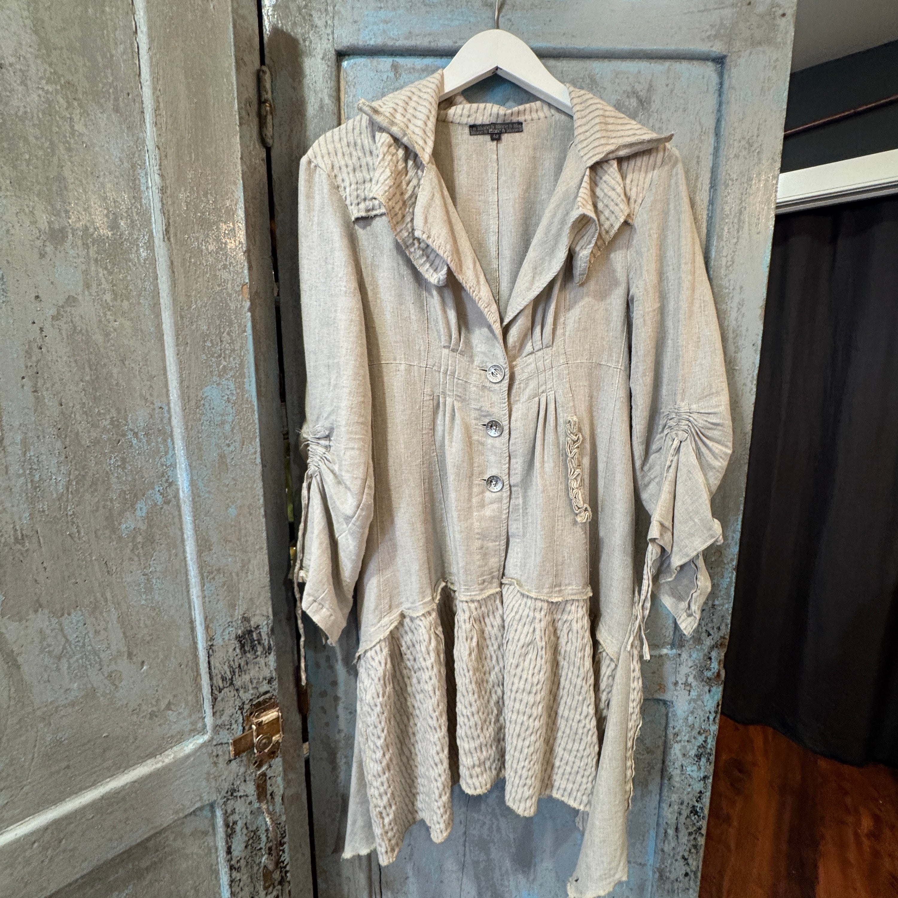 French Vintage Linen Jacket