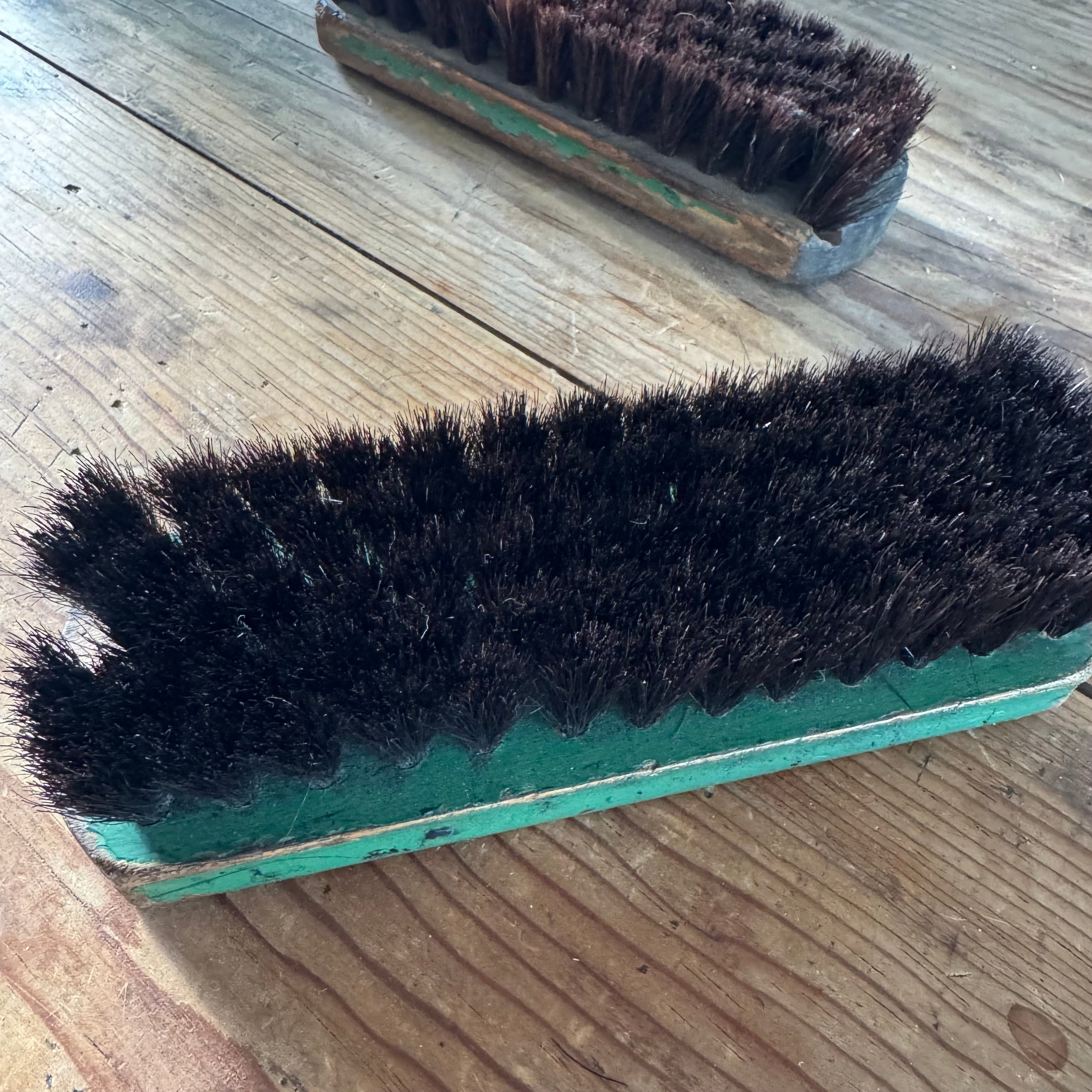 Green Horsehair Brush