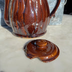 Large Vintage Fish Relief Art Pottery Pitcher