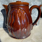 Large Vintage Fish Relief Art Pottery Pitcher