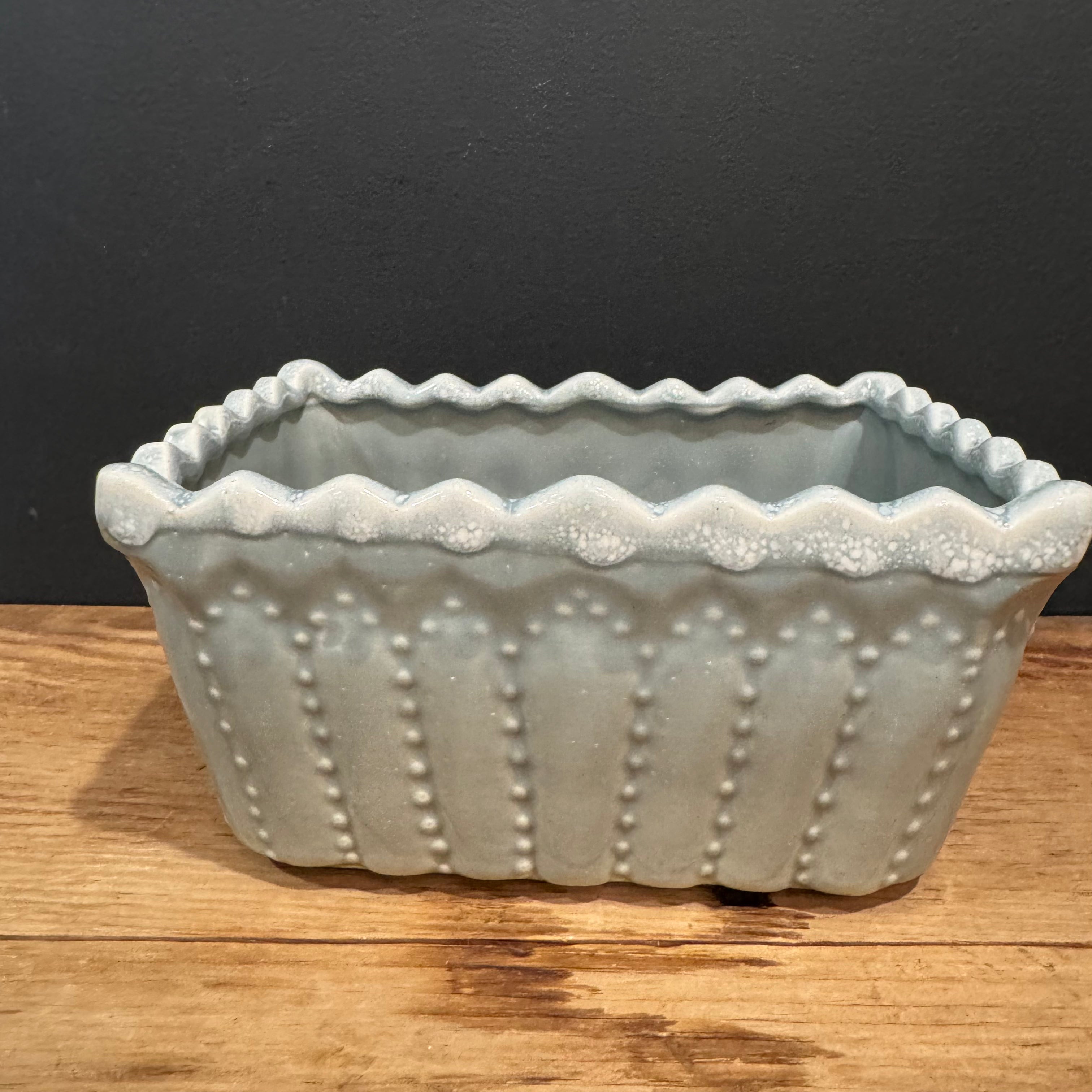 Vintage Blue Gray  Planter