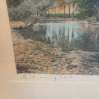Wallace Nutting “The Swimming Pool” Hand-Colored Print