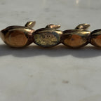 Vintage Brass Swan Family
