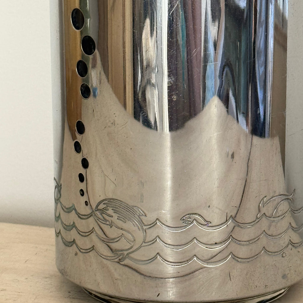 Vintage Soda King Chrome Dolphin Seltzer Siphon