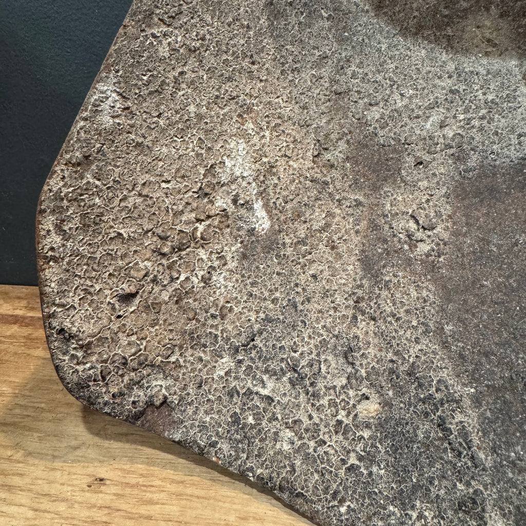 Antique Wood-Backed Grain Scoop