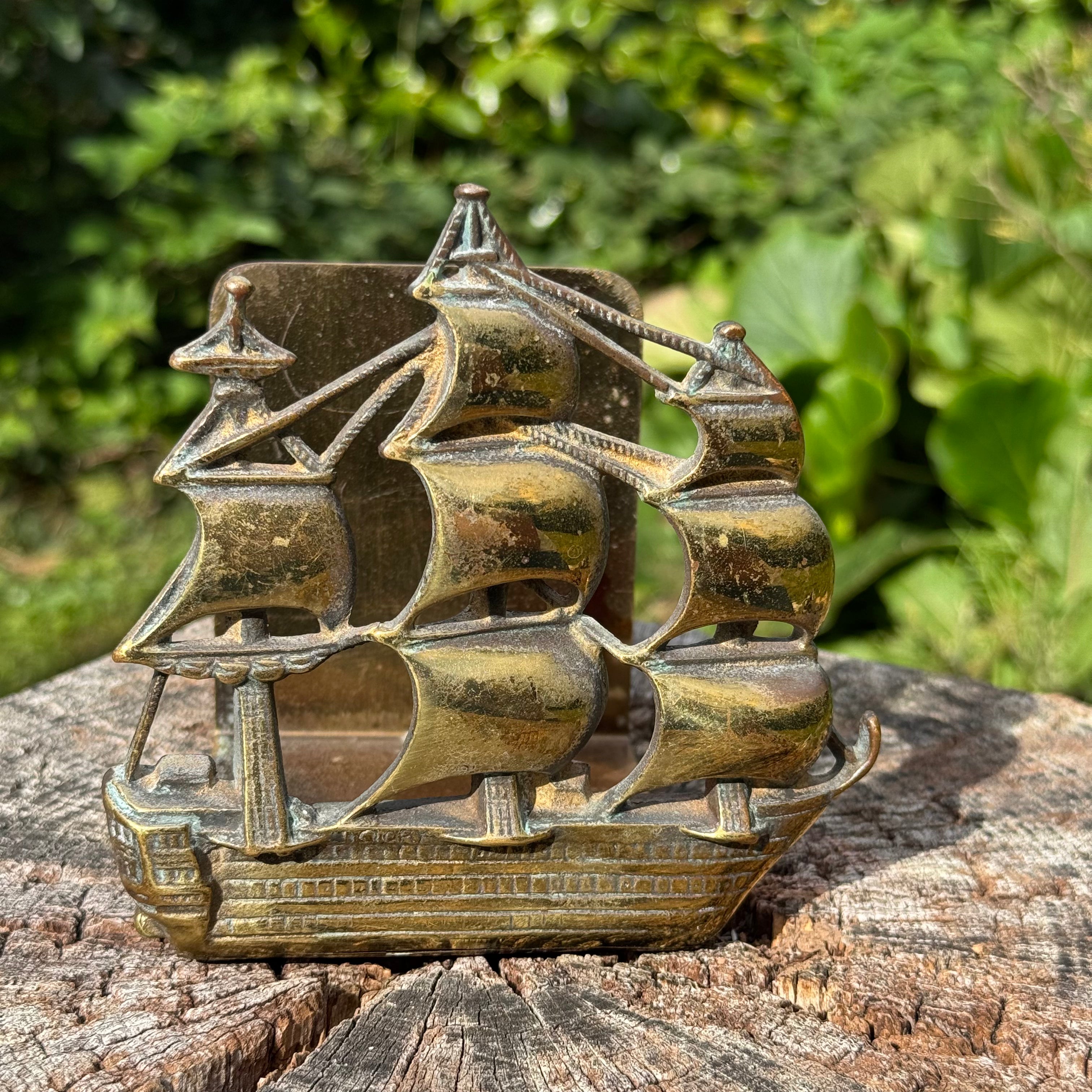 English Brass “Victory” Ship Book Holder