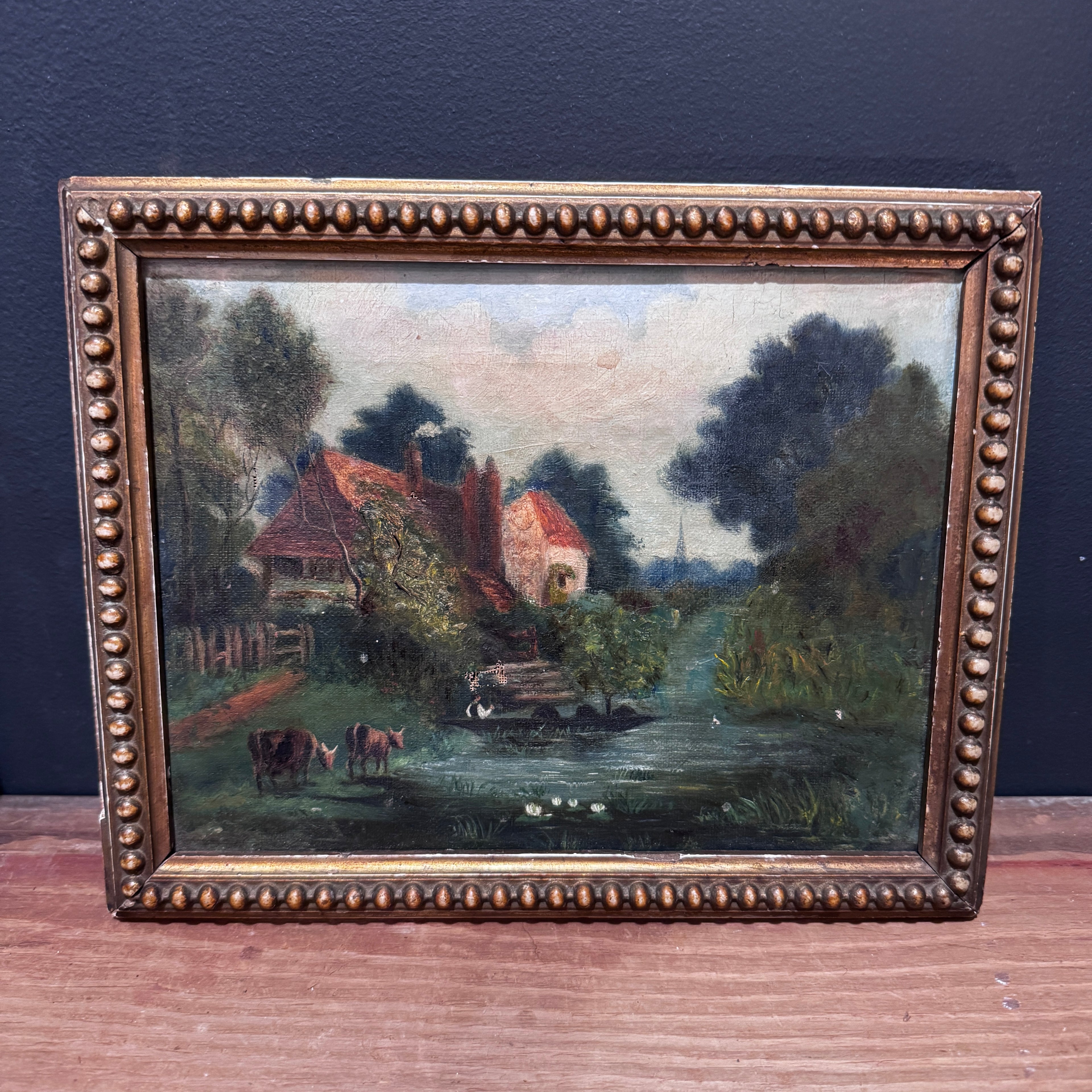 Small English Landscape Oil, c. 1900