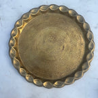 Vintage Hand-Etched Brass Platter