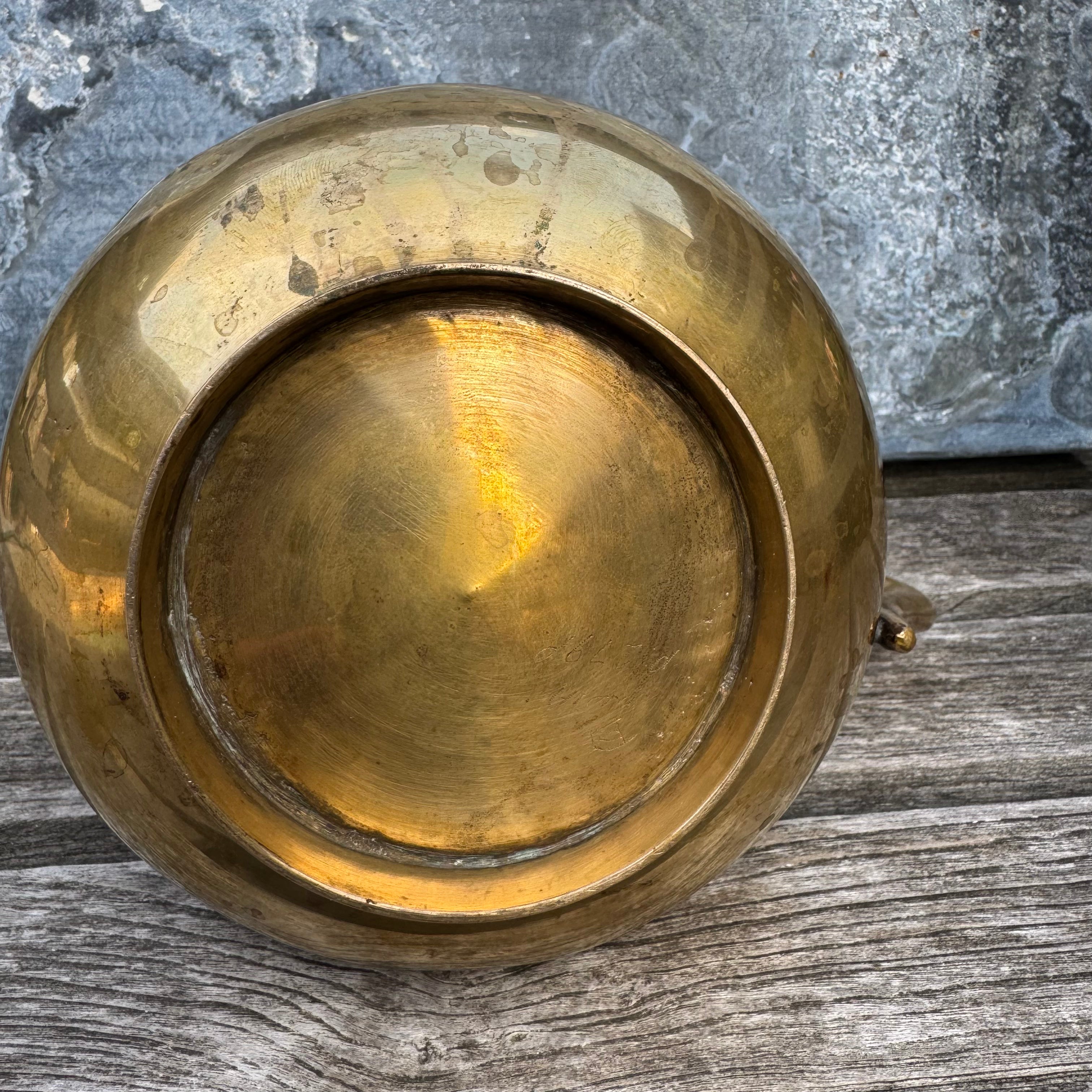 Vintage Solid Brass Water Pitcher