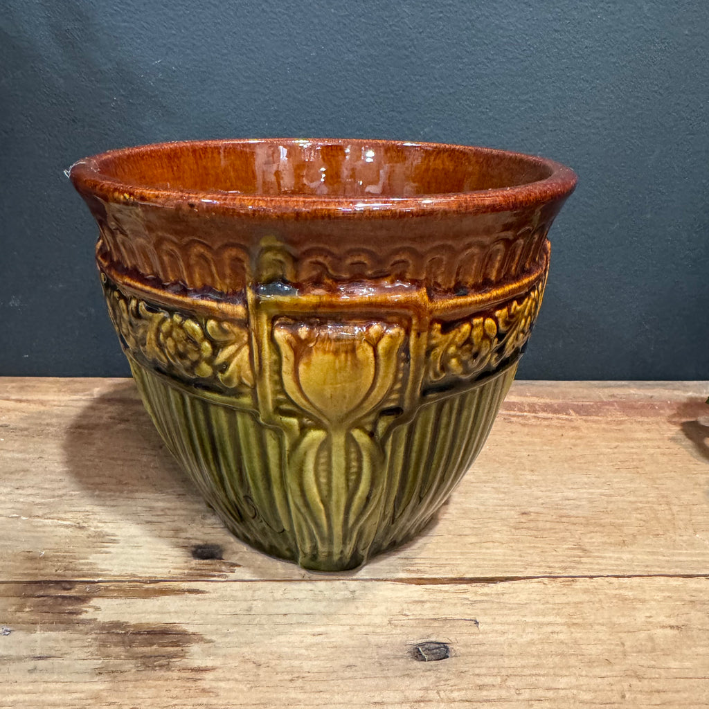 Vintage Majolica-Style Jardinière
