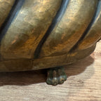 Vintage Brass Jardinière with Paw Feet