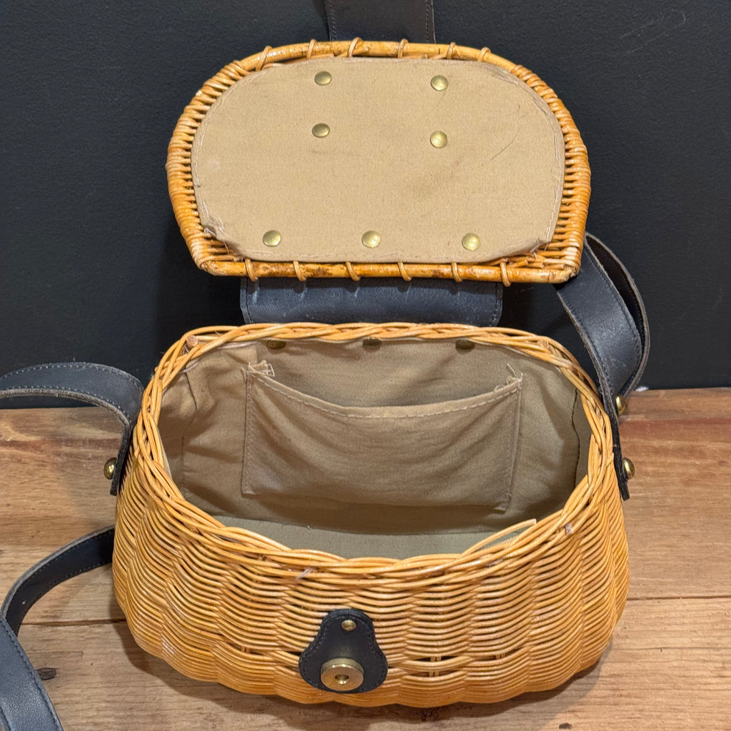 Vintage Etienne Aigner Wicker Crossbody Purse