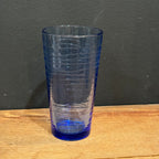 Vintage Cobalt Blue Optic Drinking Glasses – Set of 4