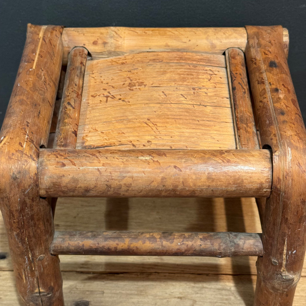 Vintage Bamboo Stool