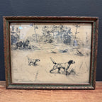 Sporting Hunt Scene with Setters