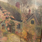English Cottage Garden Oil Painting