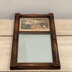 Vintage Wood Framed Wall Mirror