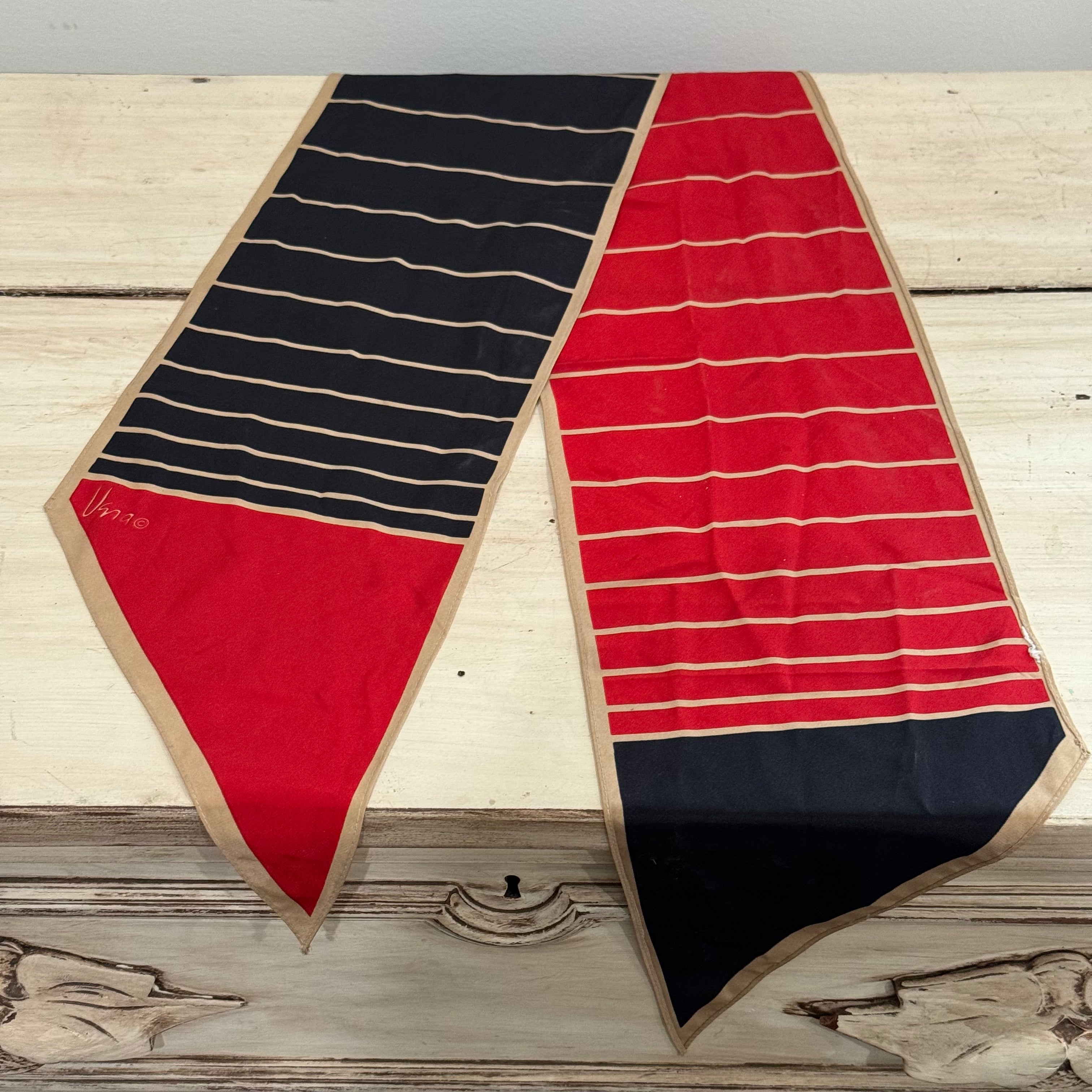 Vintage Vera Neumann Nautical Stripe Scarf