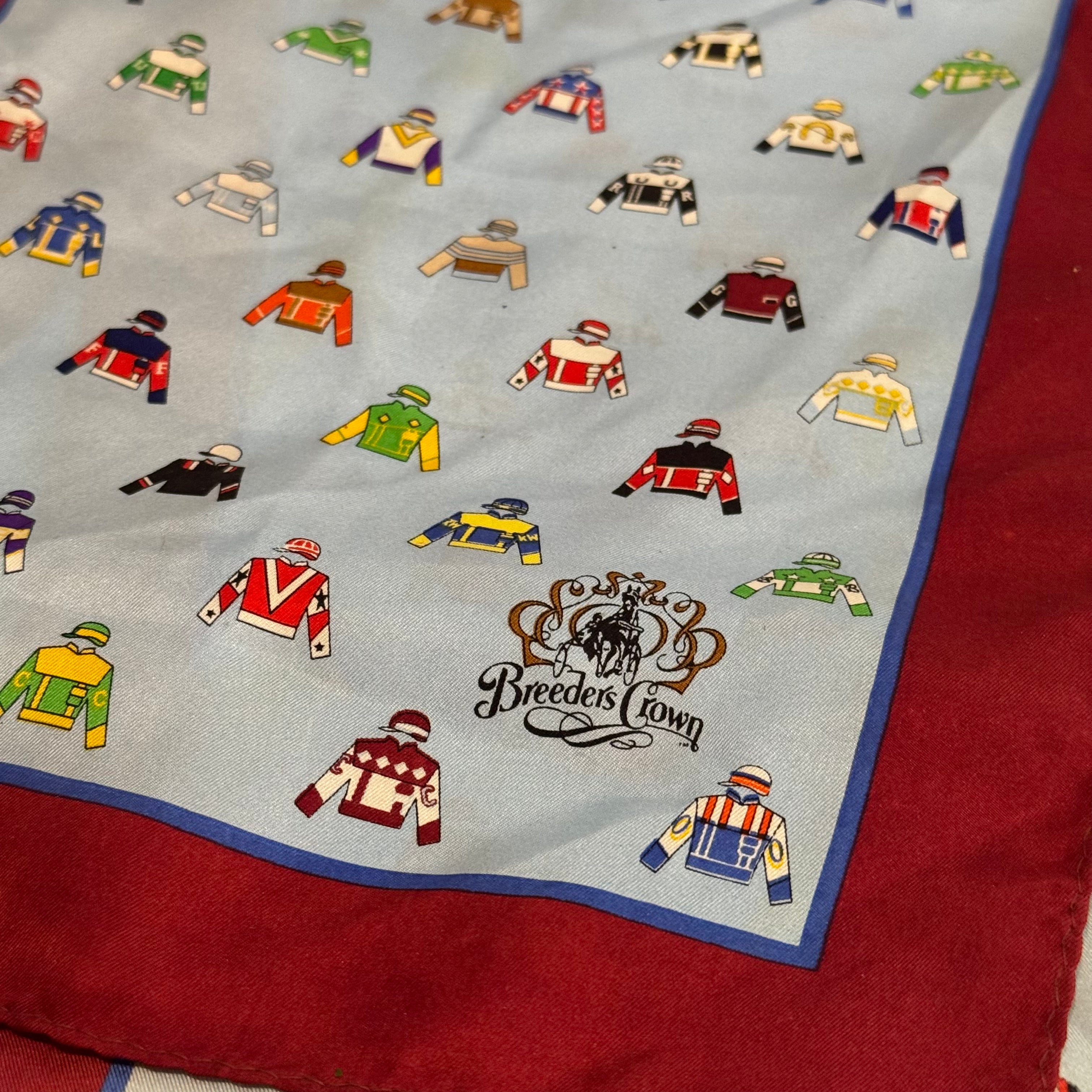 Vintage Breeders' Crown Jockey Silks Scarf