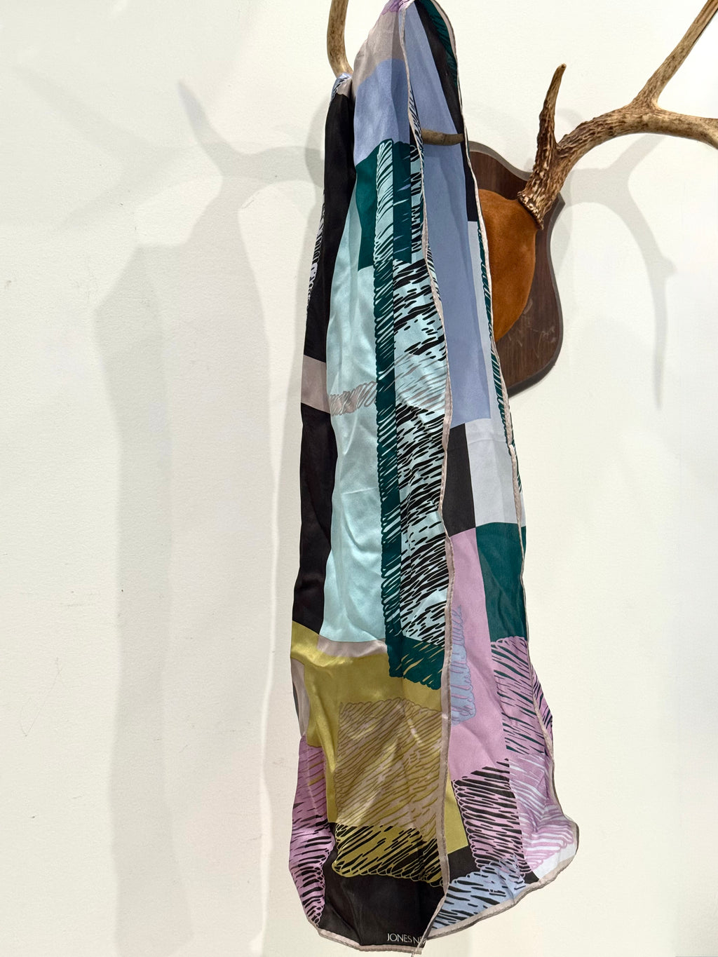 Vintage Jones New York Abstract Scarf