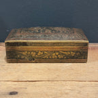 Vintage Engraved Brass Trinket Box