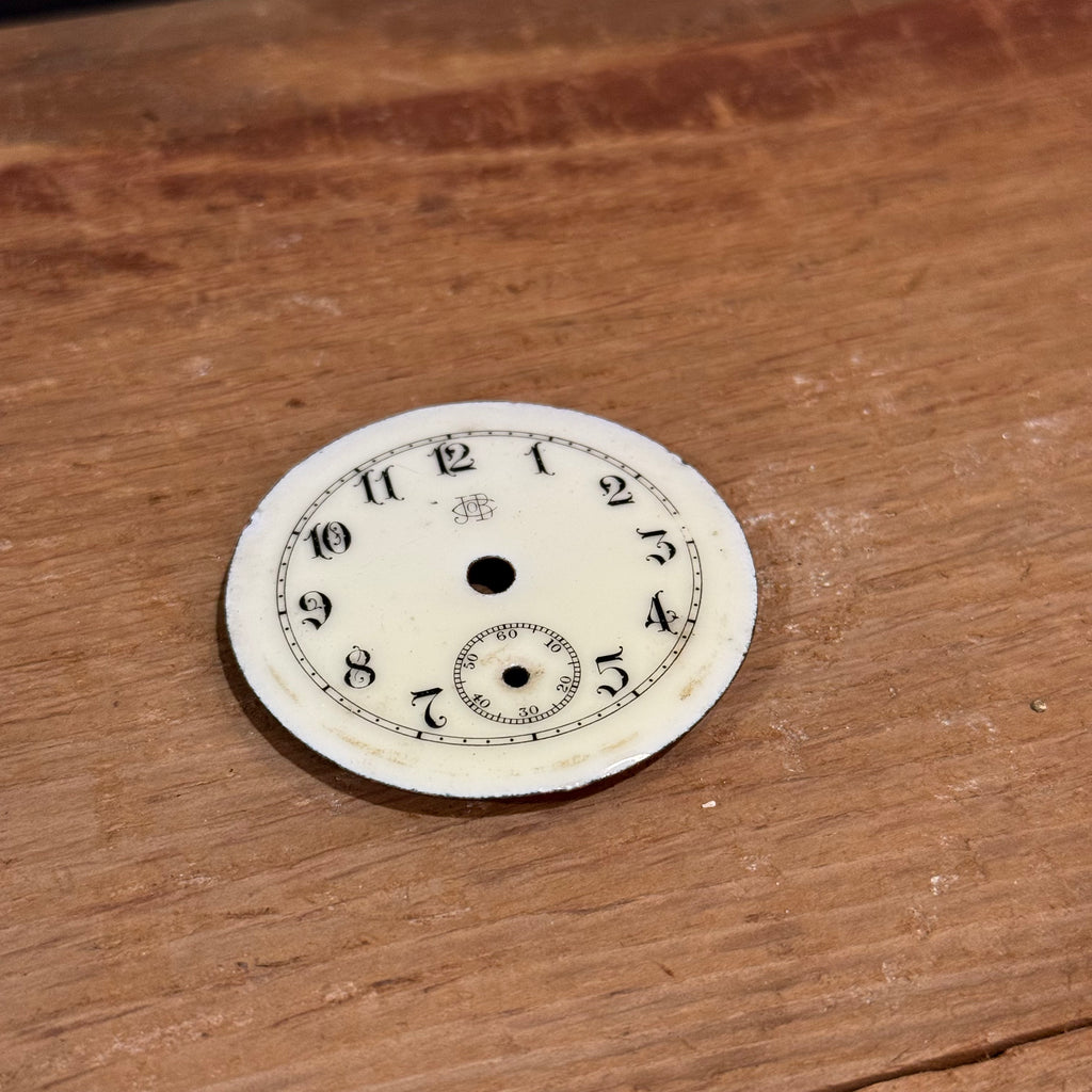 Vintage Porcelain Pocket Watch Dial