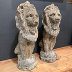 Pair of Garden Lion Statues
