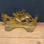 Vintage Art Brass Co. N.Y. Cast Brass Hunting Scene Bookend