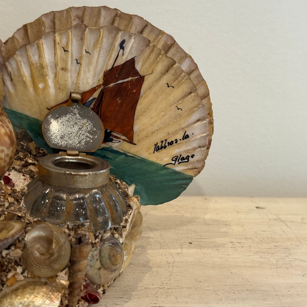 Maritime Seashell Double Inkwell