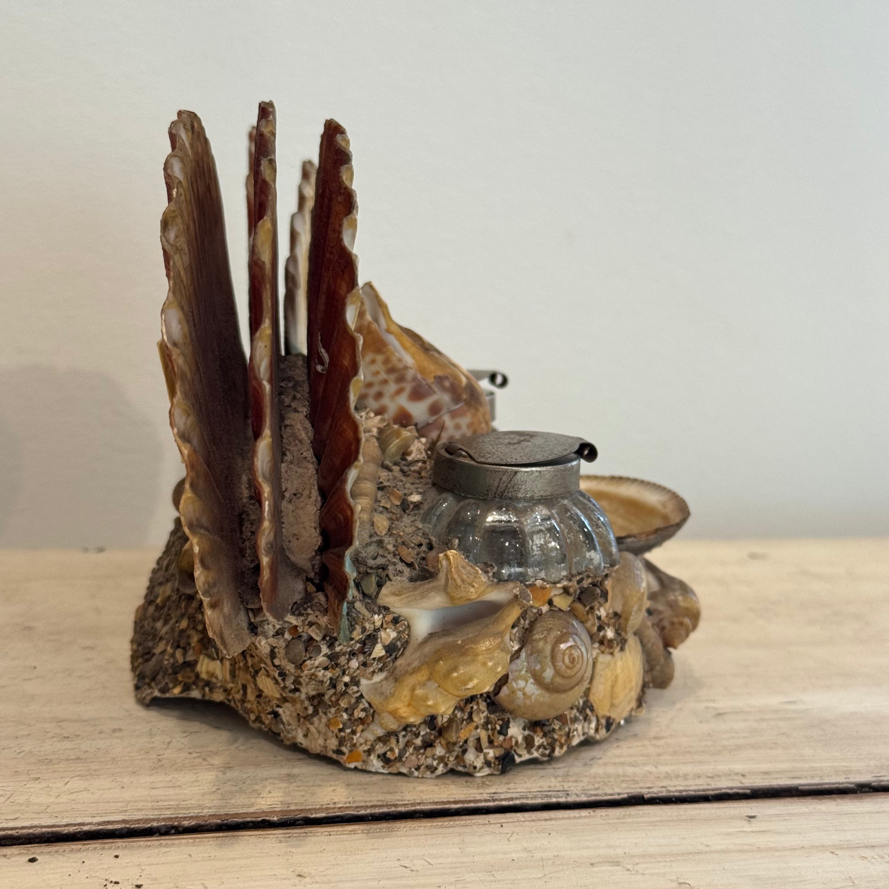 Maritime Seashell Double Inkwell