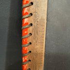 Antique Leather-Laced School Slate with Original Chalk Pencil