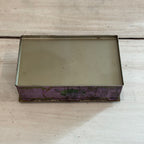 Antique Louis Sherry New York Lavender Floral Lithograph Candy Tin