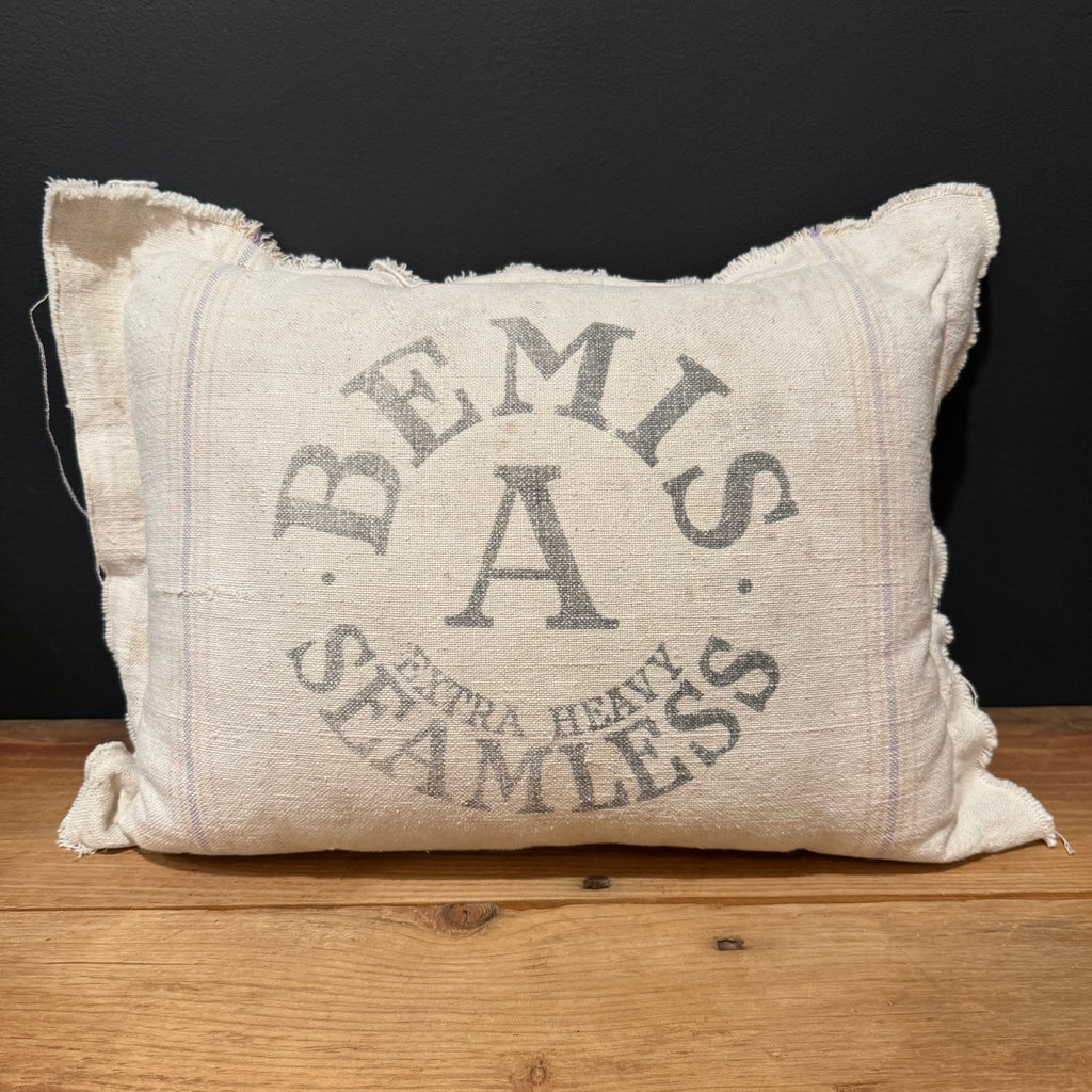 Vintage Grain Sack Pillow